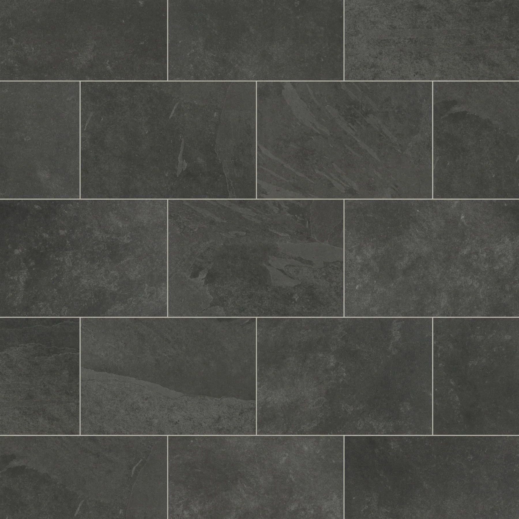 Knight Tile - Black Riven Slate